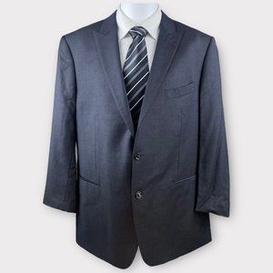 Indochino Newbury 60 Blazer Men's Size 46R Navy Blue 100% Wool Superman   Batman